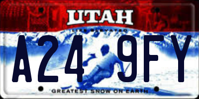 UT license plate A249FY