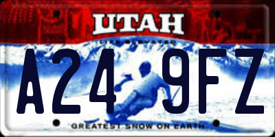 UT license plate A249FZ