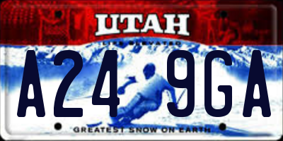 UT license plate A249GA