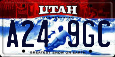 UT license plate A249GC