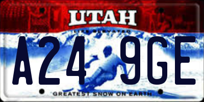 UT license plate A249GE