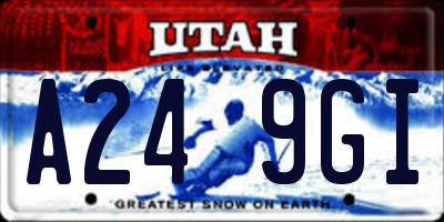 UT license plate A249GI