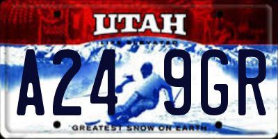 UT license plate A249GR