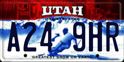 UT license plate A249HR