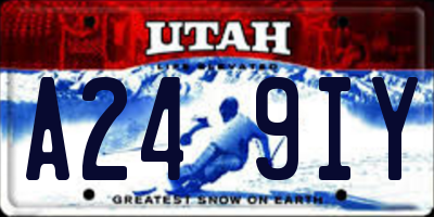 UT license plate A249IY
