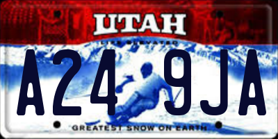 UT license plate A249JA