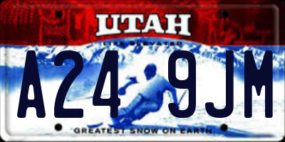 UT license plate A249JM