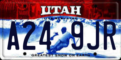 UT license plate A249JR