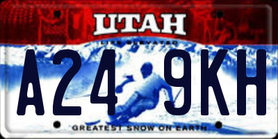 UT license plate A249KH