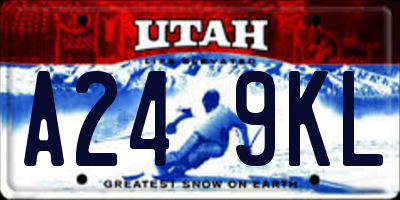 UT license plate A249KL
