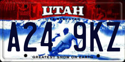 UT license plate A249KZ