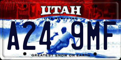 UT license plate A249MF