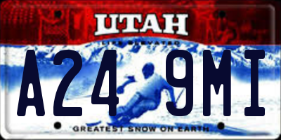 UT license plate A249MI