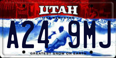 UT license plate A249MJ