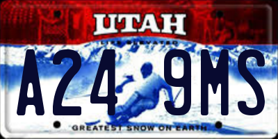 UT license plate A249MS