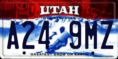 UT license plate A249MZ