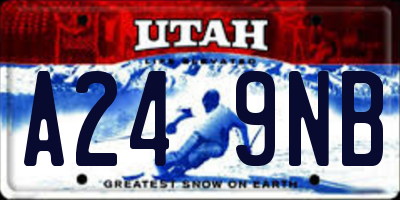 UT license plate A249NB