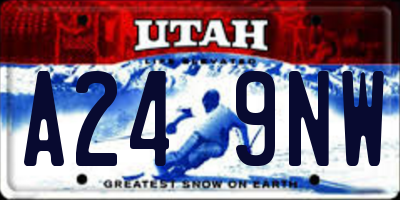 UT license plate A249NW