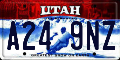 UT license plate A249NZ