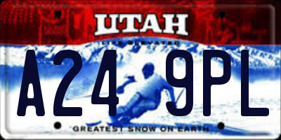 UT license plate A249PL