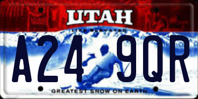 UT license plate A249QR