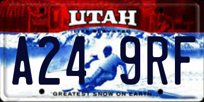 UT license plate A249RF