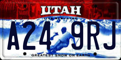 UT license plate A249RJ