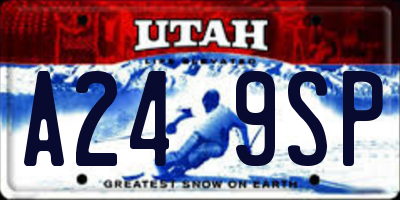 UT license plate A249SP