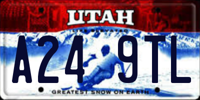 UT license plate A249TL
