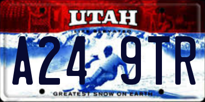 UT license plate A249TR