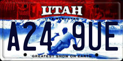 UT license plate A249UE