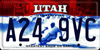 UT license plate A249VC