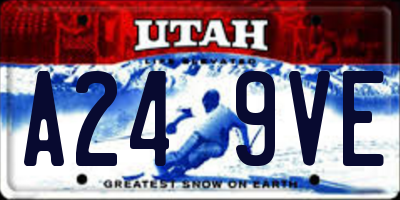 UT license plate A249VE