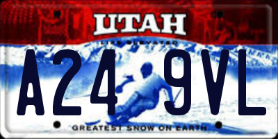 UT license plate A249VL