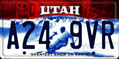 UT license plate A249VR