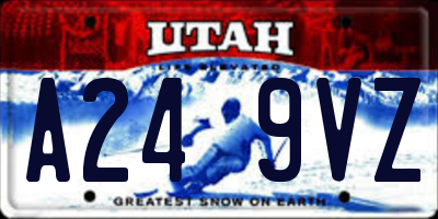 UT license plate A249VZ