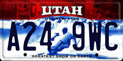 UT license plate A249WC