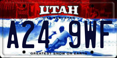 UT license plate A249WF
