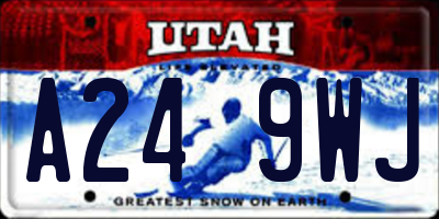 UT license plate A249WJ