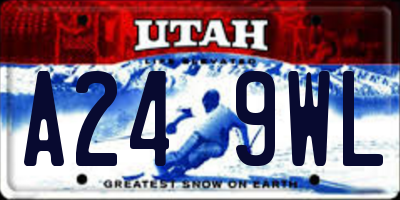 UT license plate A249WL