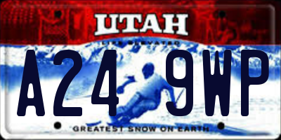 UT license plate A249WP