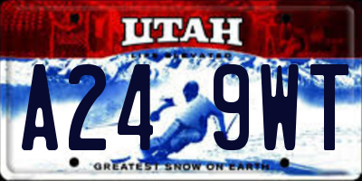 UT license plate A249WT