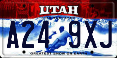 UT license plate A249XJ