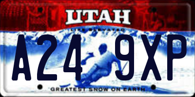 UT license plate A249XP