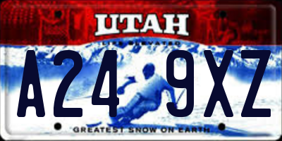 UT license plate A249XZ