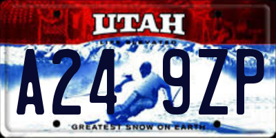 UT license plate A249ZP