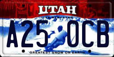 UT license plate A250CB