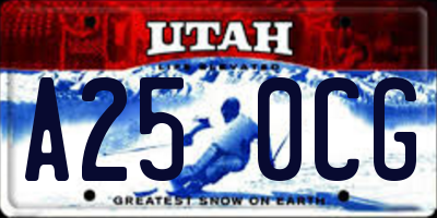 UT license plate A250CG