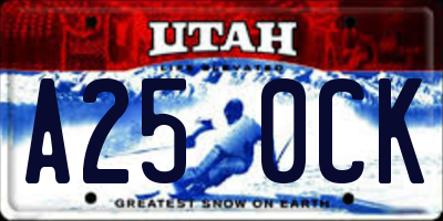 UT license plate A250CK