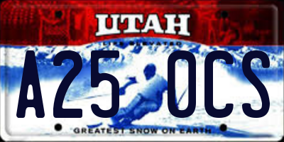 UT license plate A250CS